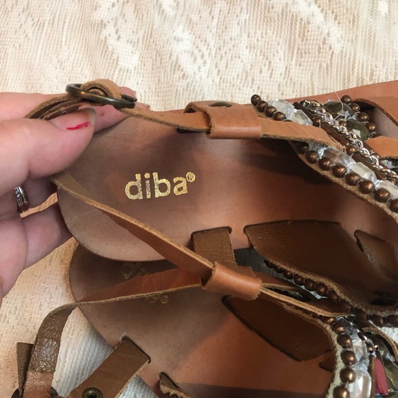 Diba boho embellished leather sandals - Picture 4 of 8